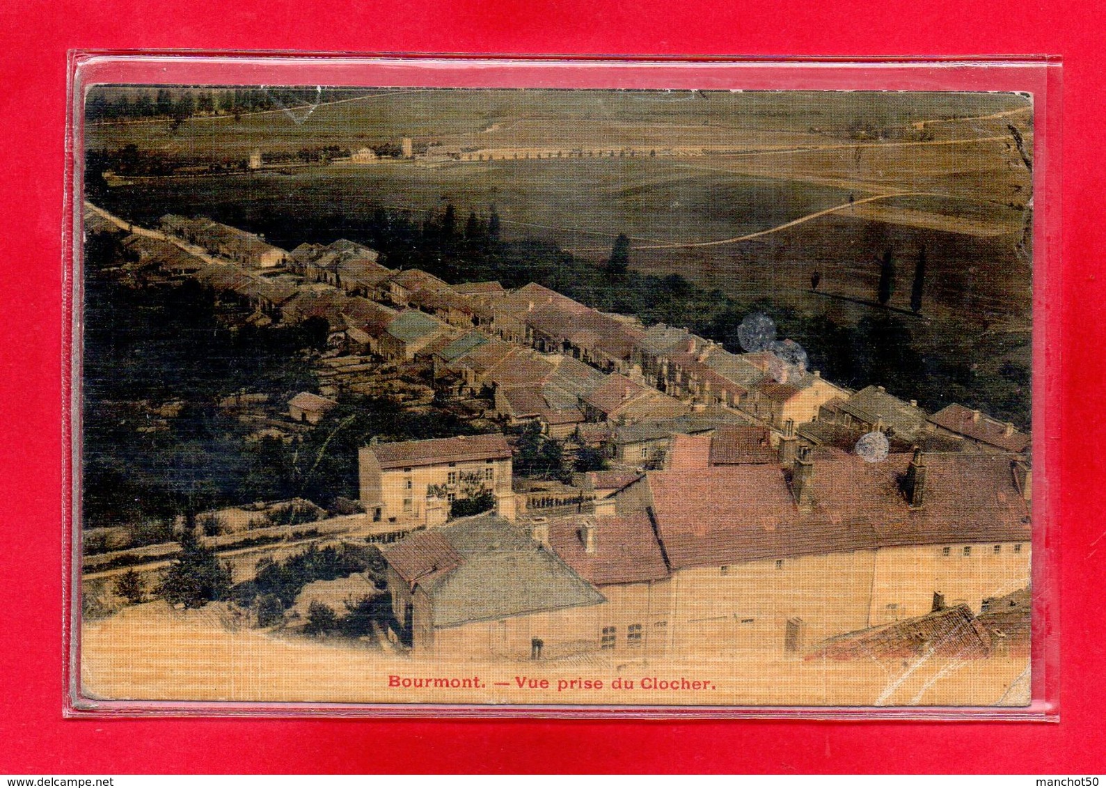 52-CPA BOURMONT - CARTE TOILEE - Bourmont