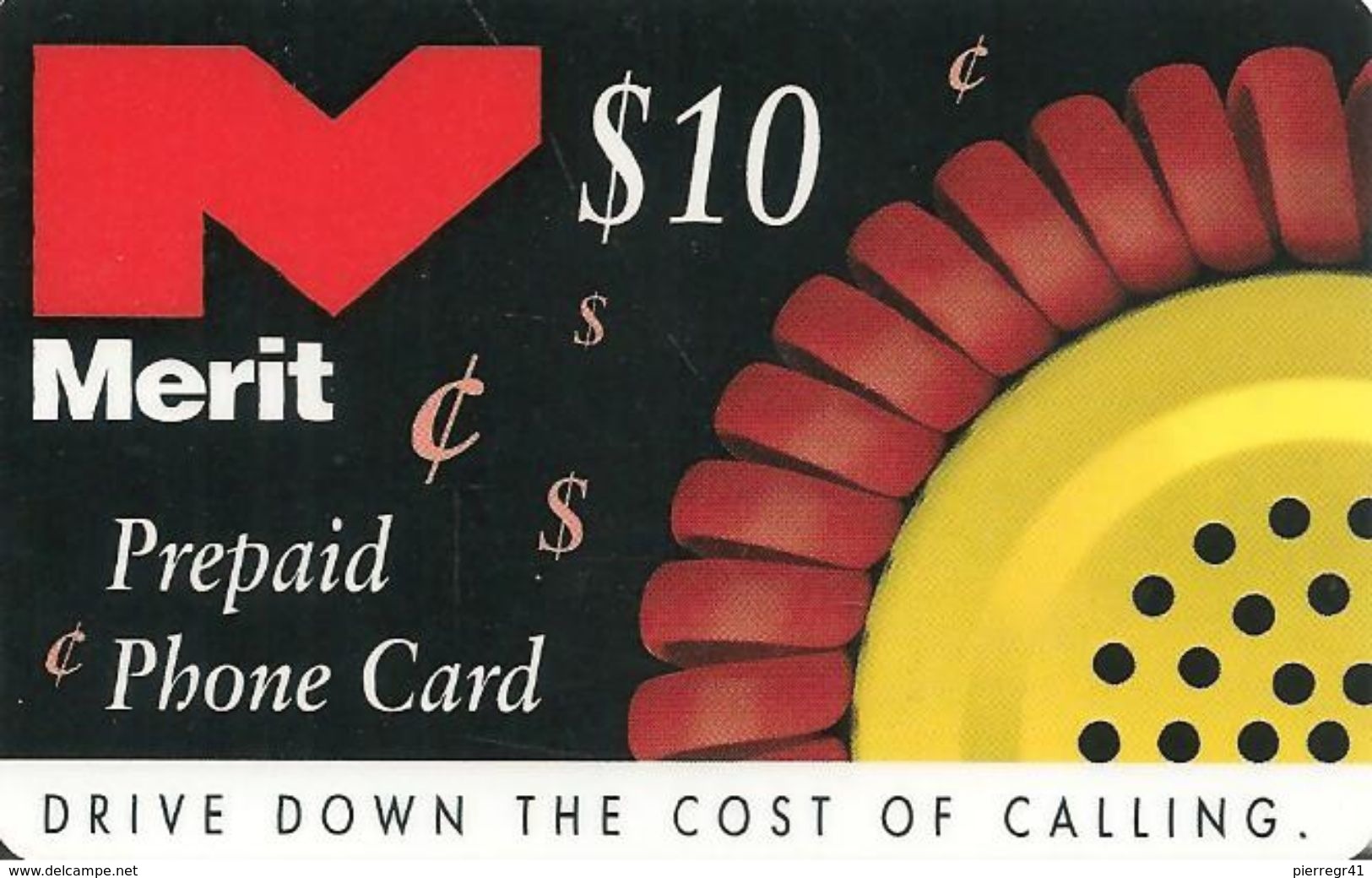 CARTE-PREPAYEE-USA-MERIT-10$-1999-Plastic Fin-TBE - Autres & Non Classés