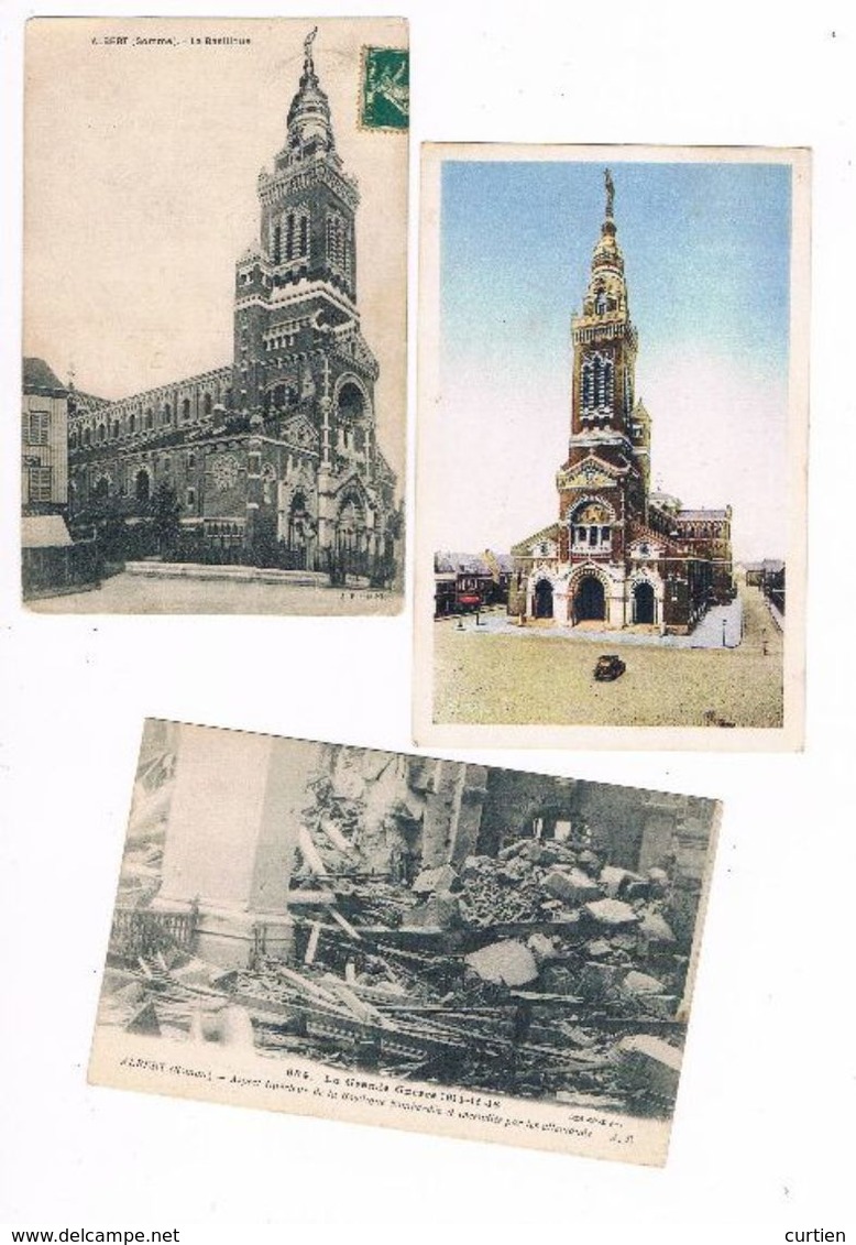 ALBERT  80  Lot De 3 Cartes  . La Basilique + Fait De Guerre . - Albert