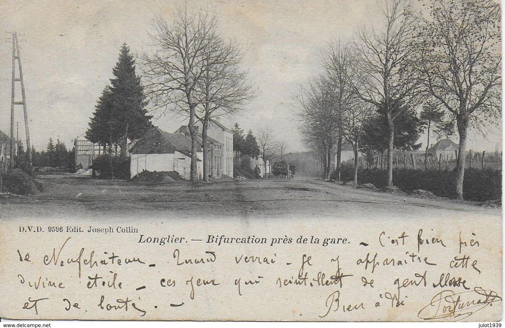 LONGLIER ..-- DVD 9596 . Près De La GARE . 1903 Vers HERSTAL ( Melle Herminie JOLLET ) . Voir Verso . - Neufchâteau
