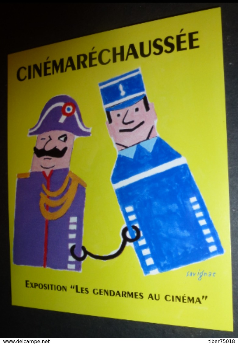 Carte Postale - Cinémaréchaussée (illustration : Savignac) Exposition "Les Gendarmes Au Cinéma" - Savignac