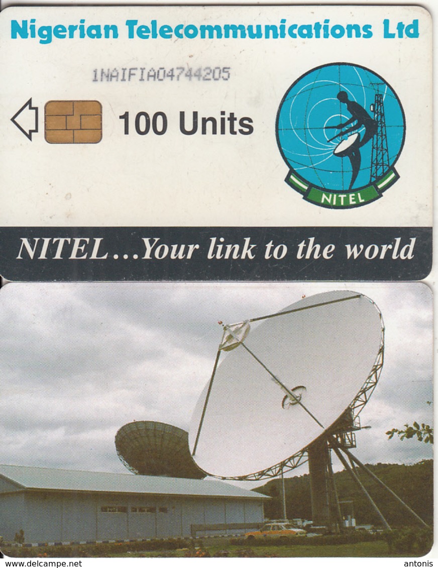 NIGERIA - Earth Station, Nigerian Telecom Ltd First Chip Issue 100 Units(1NAIFIA), Chip Siemens 37, Used - Nigeria