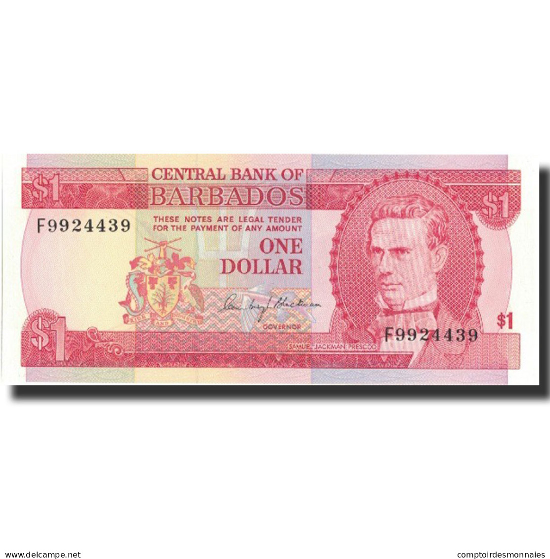 Billet, Barbados, 1 Dollar, Undated (1973), Undated, KM:29a, NEUF - Barbados (Barbuda)