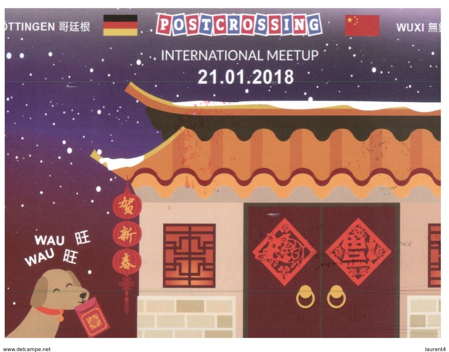 (102) Postcrossing International Meet-Up - Germany  / China (year Of Dog) - Chiens