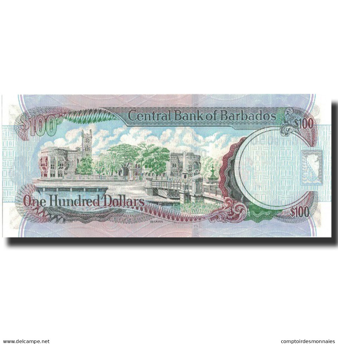 Billet, Barbados, 100 Dollars, 2007, 2007-05-01, KM:71a, SPL+ - Barbados