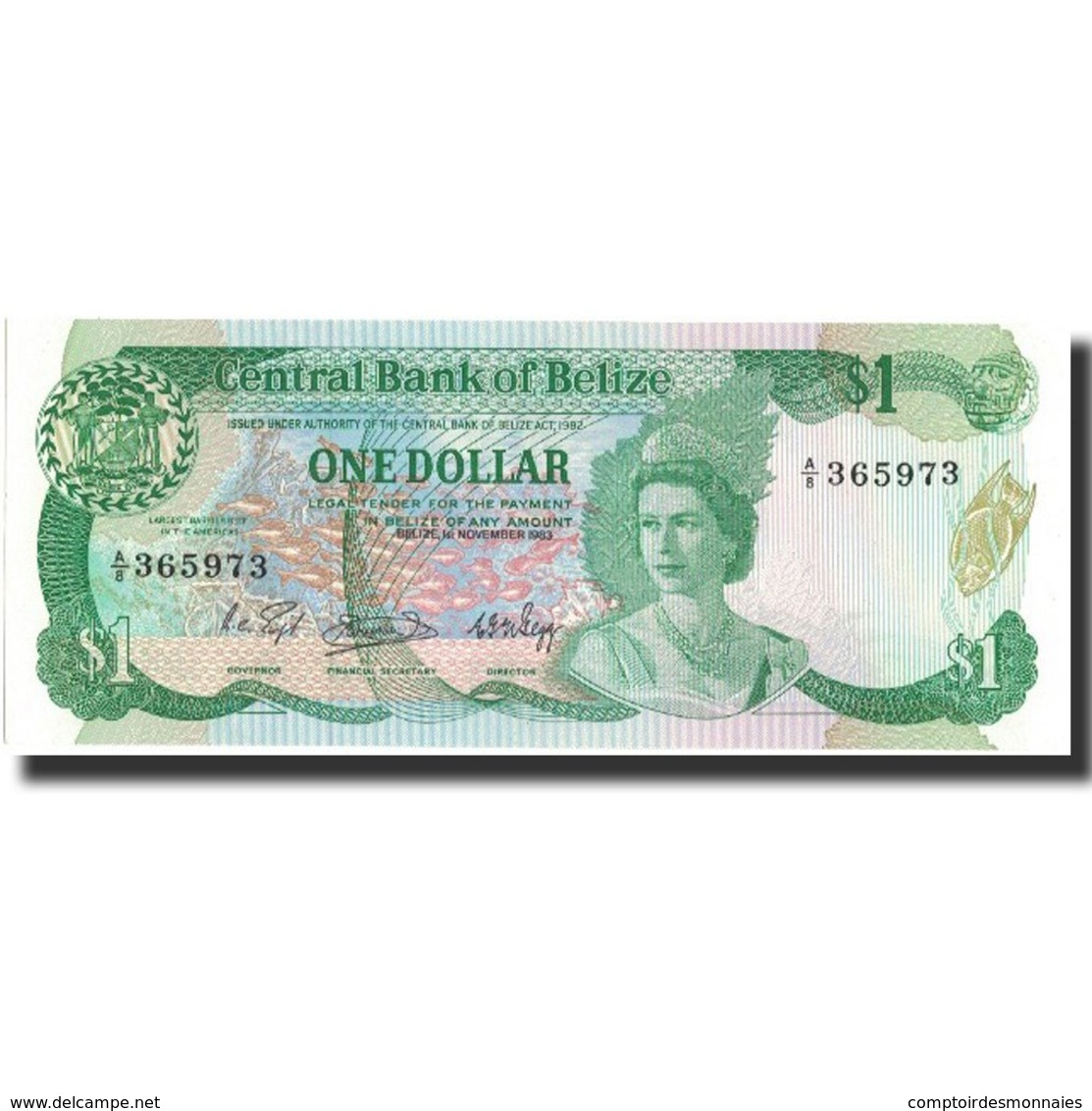 Billet, Belize, 1 Dollar, 1983, 1983-11-01, KM:46a, NEUF - Belize