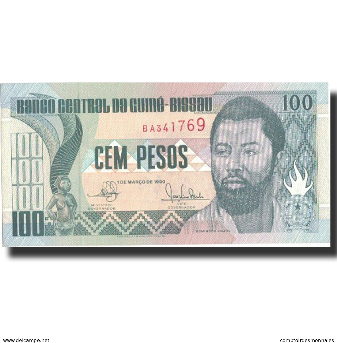 Billet, Guinea-Bissau, 100 Pesos, 1990, 1990, KM:11, SPL+ - Guinea-Bissau