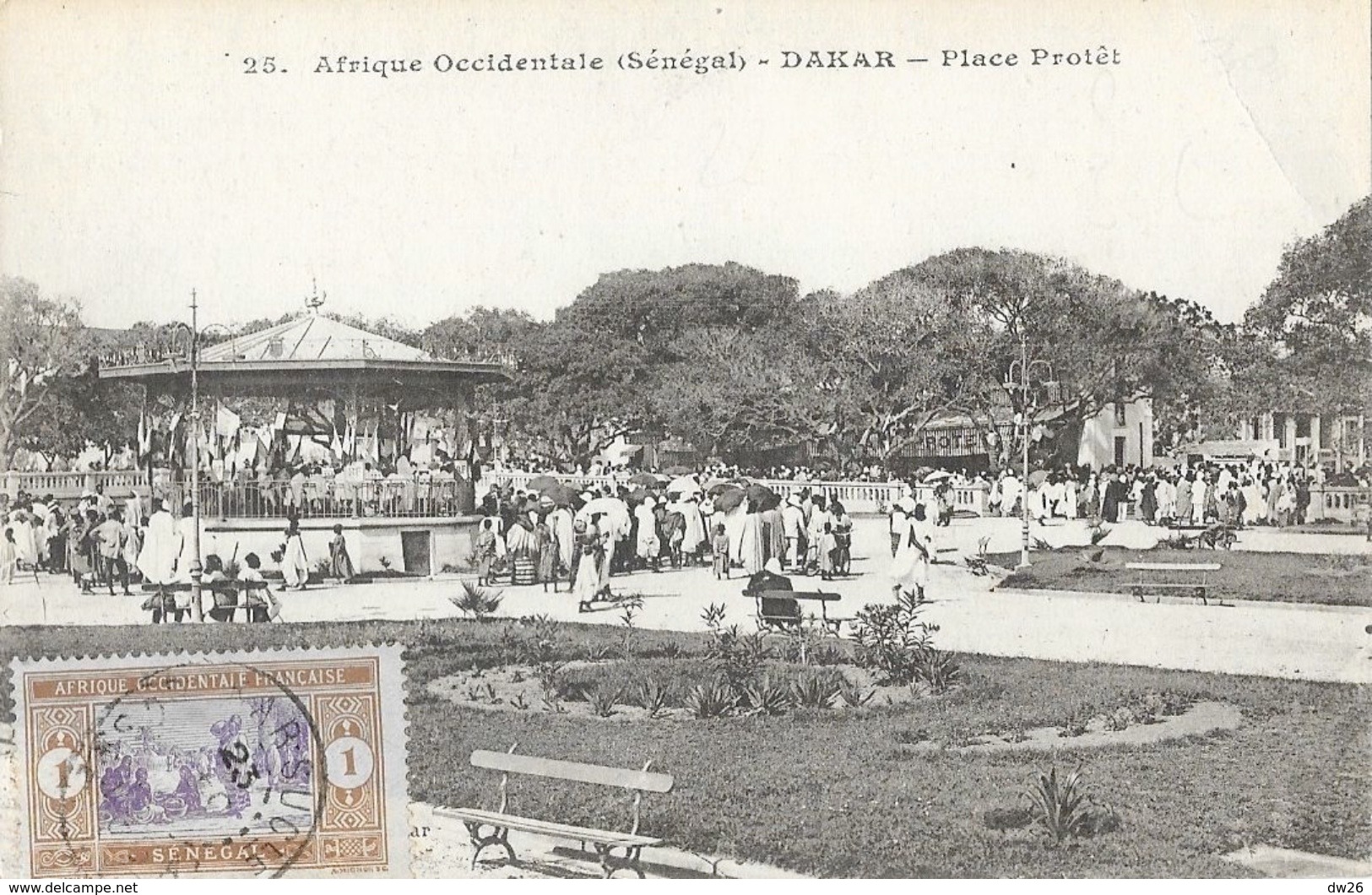 Afrique Occidentale - Sénégal, Dakar - Place Protêt, Kiosque - Carte Non écrite - Sénégal