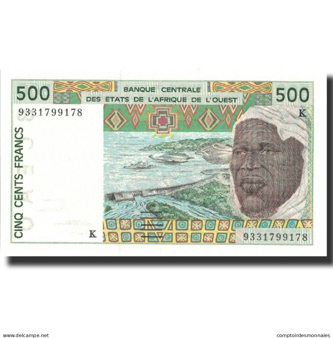 Billet, West African States, 500 Francs, 1993, 1993, KM:710Kc, NEUF - West African States
