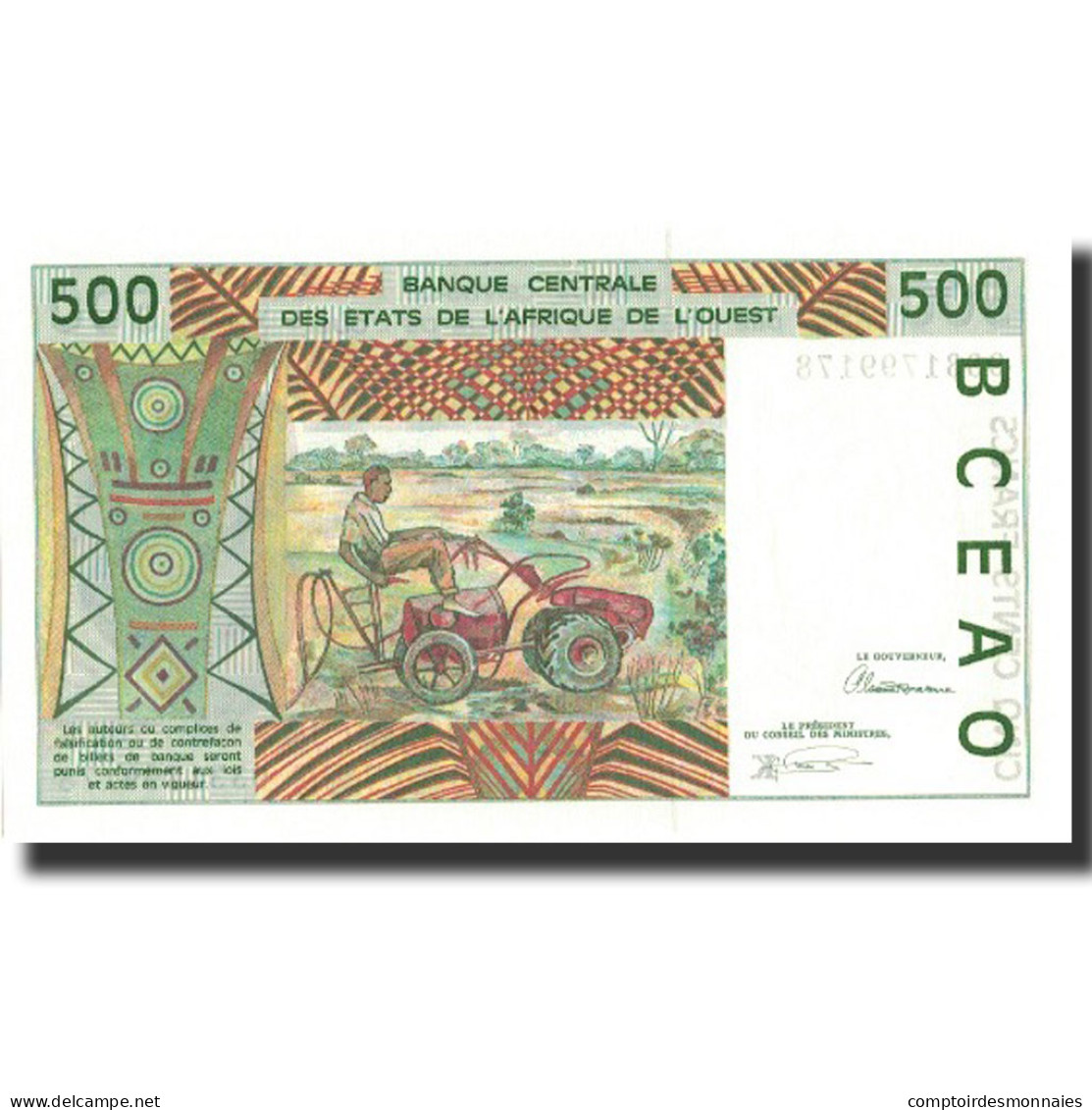 Billet, West African States, 500 Francs, 1993, 1993, KM:710Kc, NEUF - États D'Afrique De L'Ouest