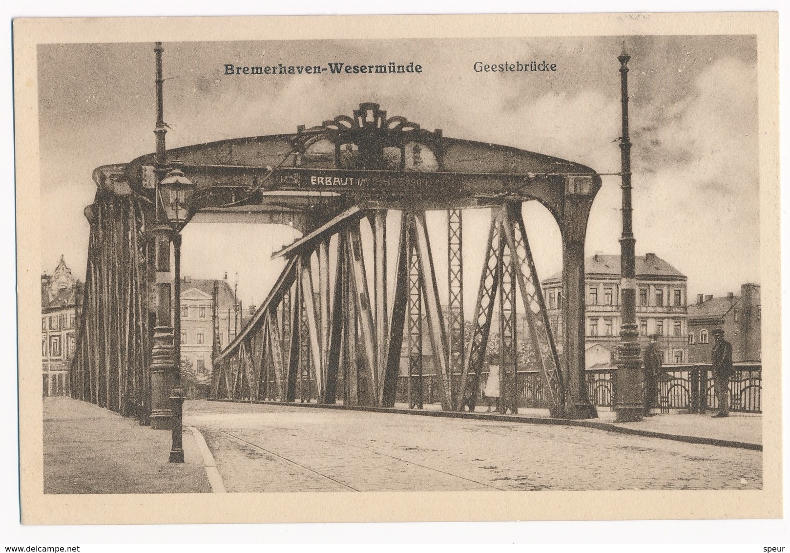 Bremerhaven - Wesermünde - Geestebrücke, ± 1930. - Bremerhaven