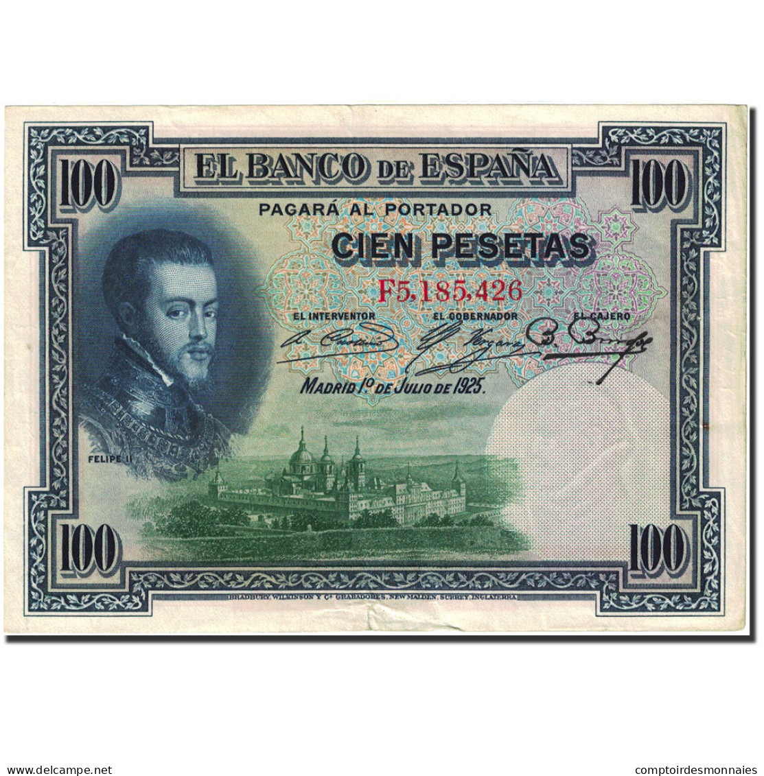 Billet, Espagne, 100 Pesetas, 1925, 1925-07-01, KM:69c, TTB+ - 100 Peseten