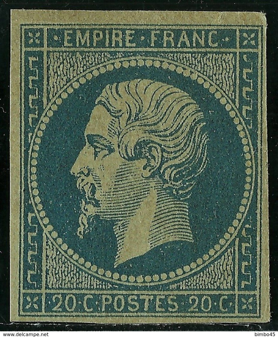 BEAUTIFUL---FRANCE--NAPOLEON III TYPE I --UNUSED--MH--1853 /1861 -Blue-green - 1853-1860 Napoleone III