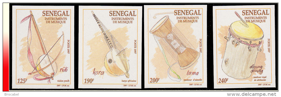 Senegal 1255/58** ND Instruments De Musique  MNH - Sénégal (1960-...)