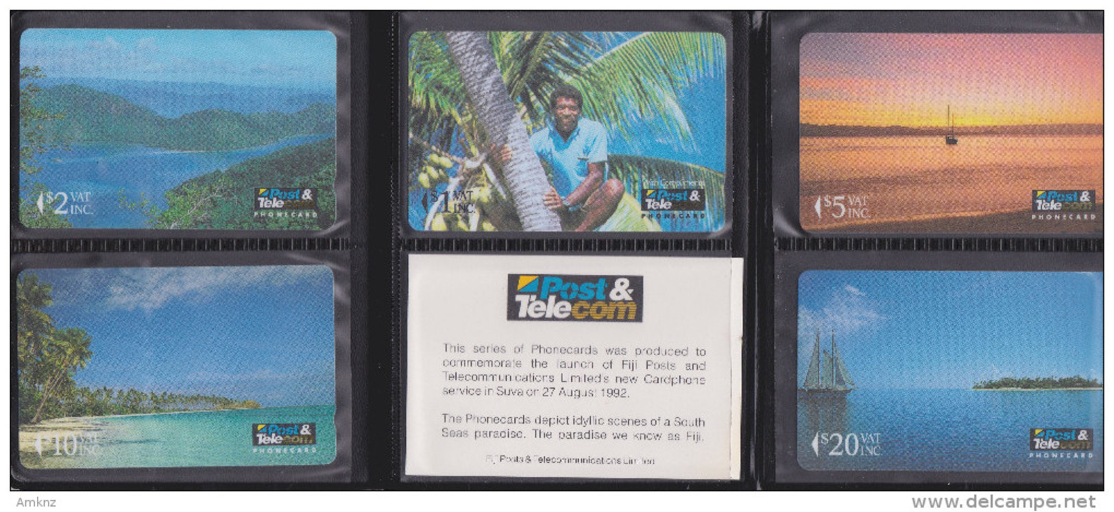Fiji - 1992 First Issue Set (5) - FIJ-001/5 - Mint In Folder - Fidschi