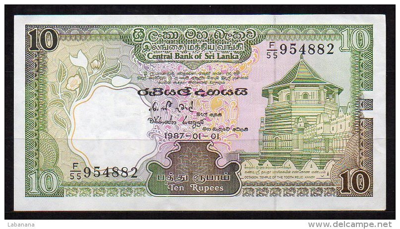 466-Sri Lanka Billet De 10 Rupees 1987 F155 - Sri Lanka