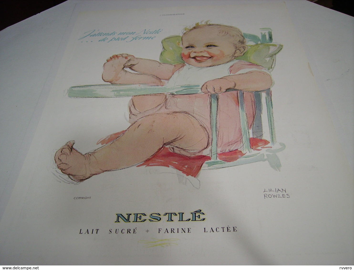 ANCIENNE PUBLICITE BEBE NESTLE 1938 - Affiches