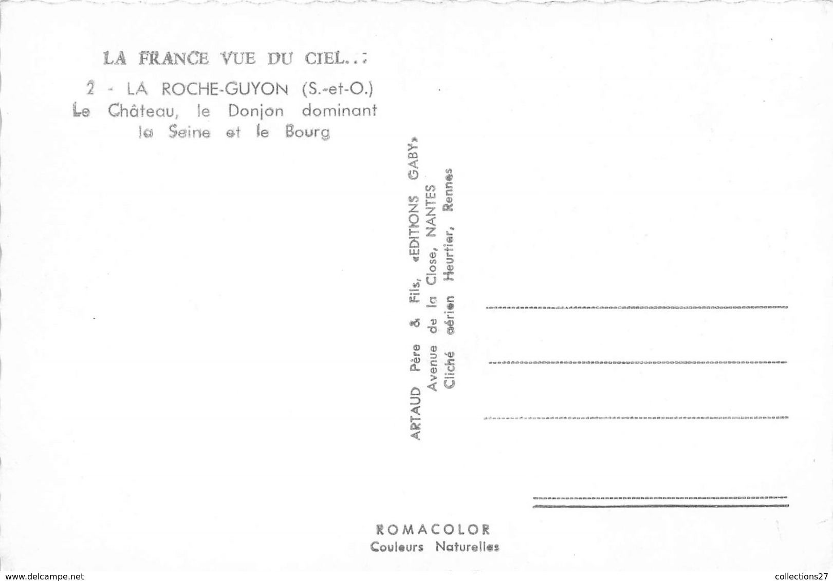 95-LA ROCHE-GUYON- VUE DU CIEL - La Roche Guyon