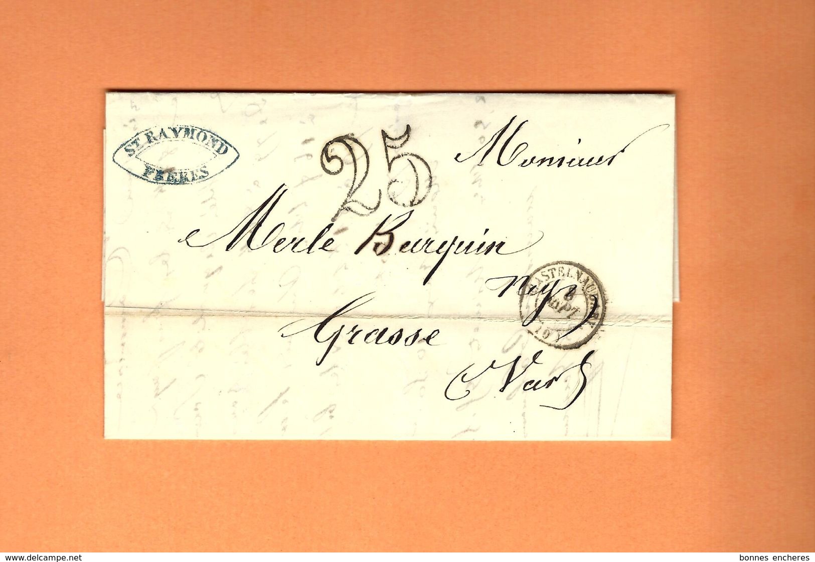 1851 LETTRE COMMERCE NEGOCE BLES GRAINS FARINE =>ST RAYMOND TOULOUSE & CASTELNAUDARY Pour MERLE BARQUIN à GRASSE V.SCANS - Manuscripts