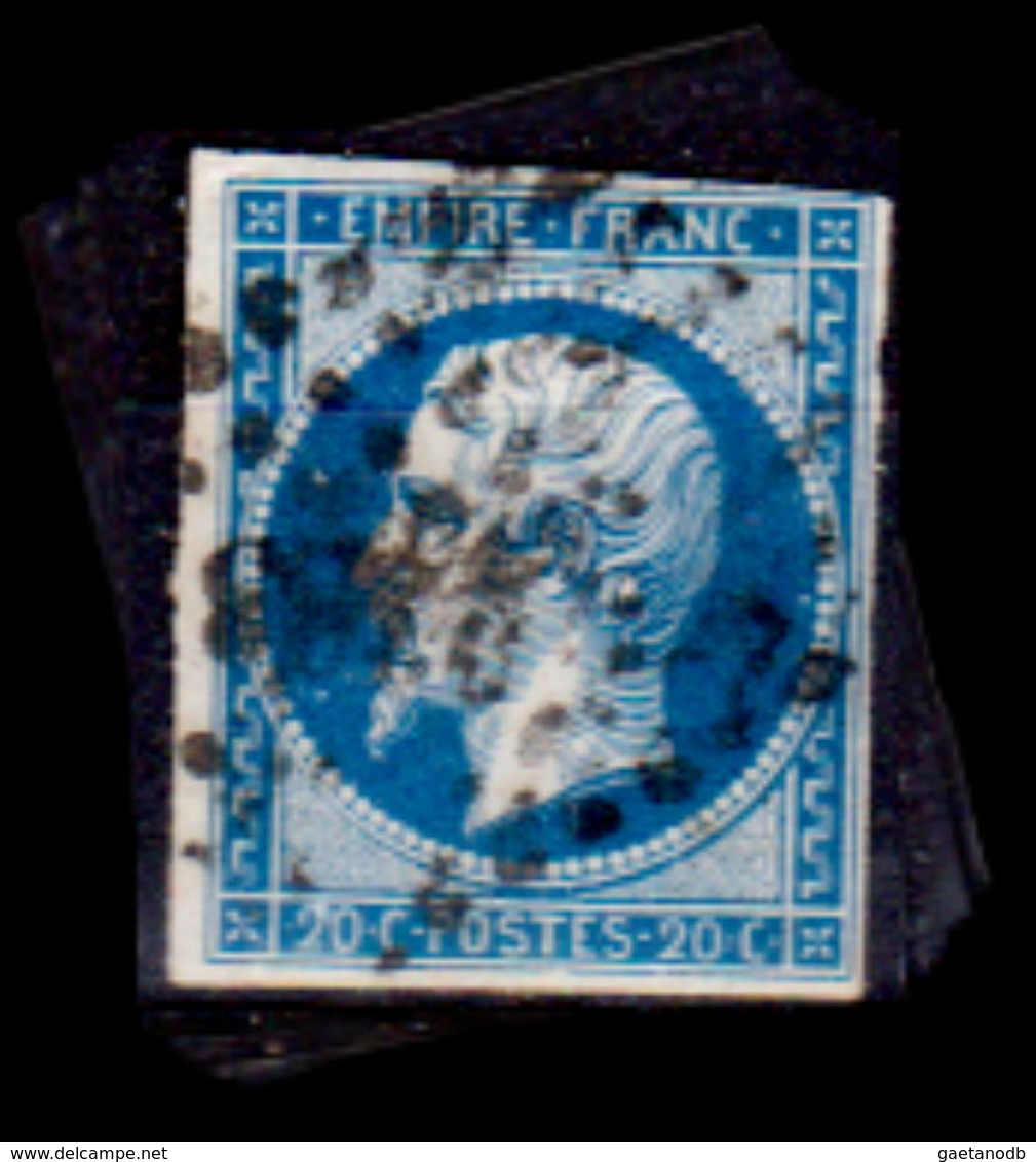 Francia-A0029 - 1853-60: Y&T N. 14 (o) Used - Senza Difetti Occulti. - 1853-1860 Napoleone III