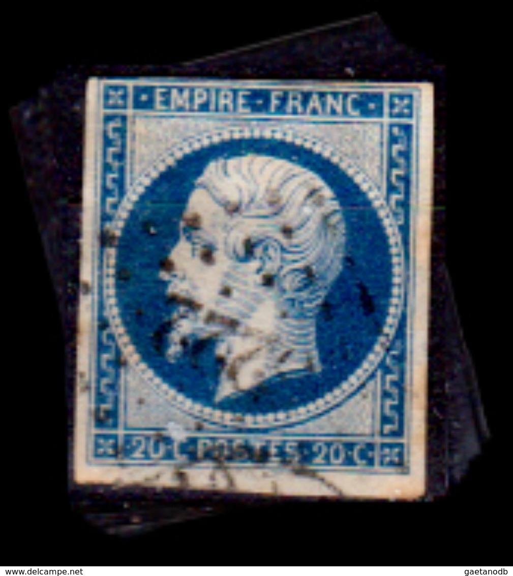 Francia-A0030 - 1853-60: Y&T N. 14 (o) Used - Senza Difetti Occulti. - 1853-1860 Napoleone III