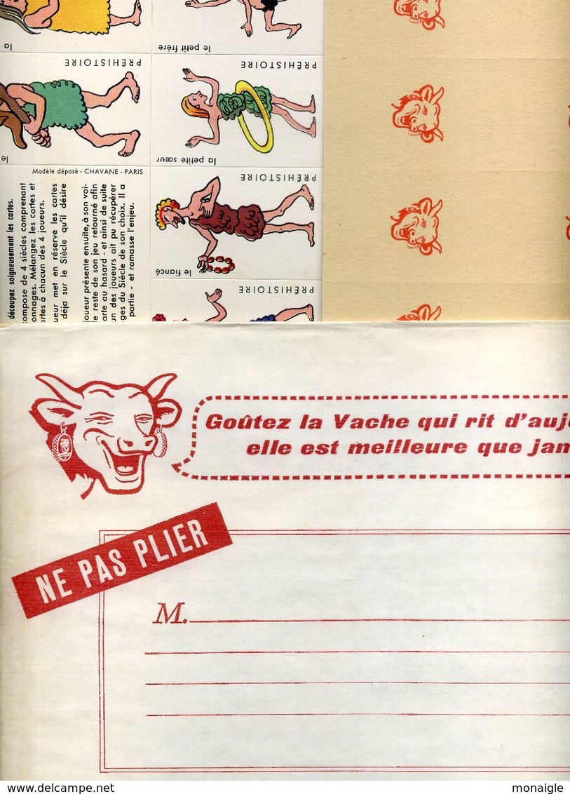 Publicité LA VACHE QUI RIT Fromageries BEL Lons Le Saunier /N°6 Jeu De Cric Et Crac Sept Familles Enveloppe Années 60 - Autres & Non Classés