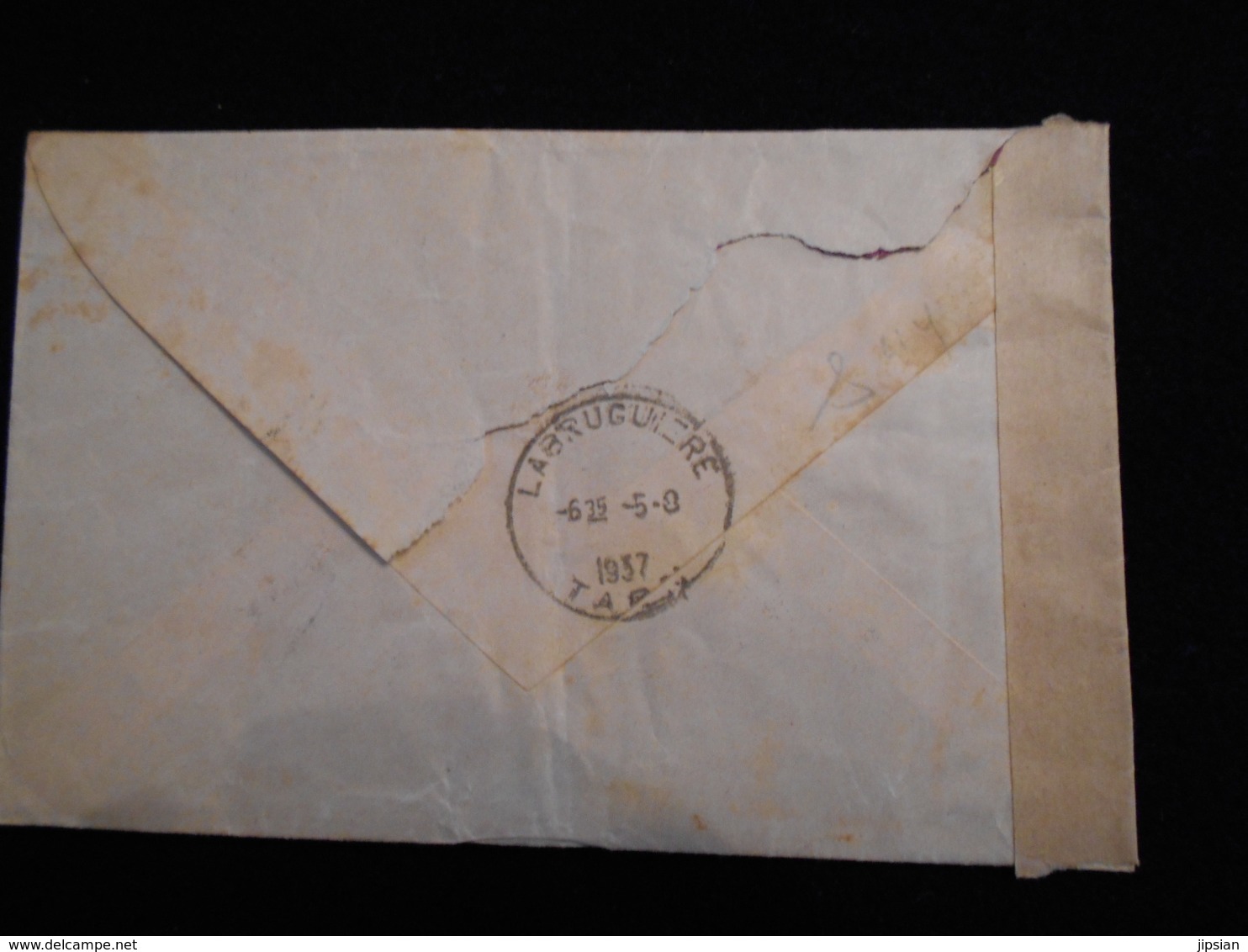 Enveloppe 1937- Espagne Censure Censurada  Lettre  CL18 - Marques De Censures Républicaines