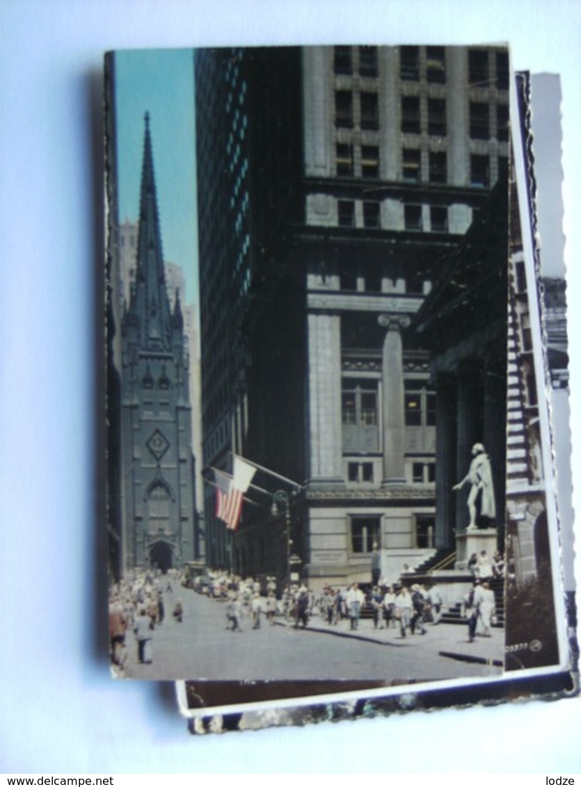 America USA New York Wall Street With People - Wall Street