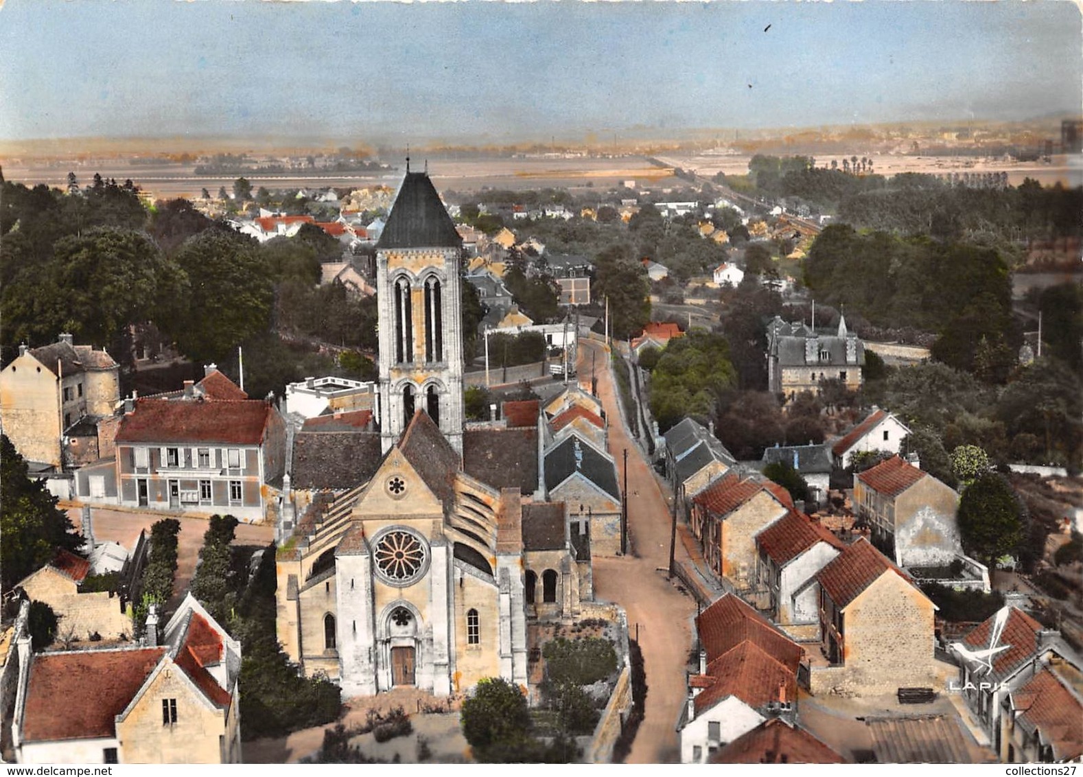 95-CHAMPAGNE-SUR-OISE- VUE DU CIEL , L'EGLISE - Champagne Sur Oise