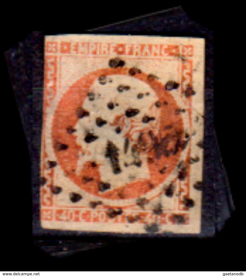 Francia-A0034 - 1853-60: Y&T N. 16 (o) Used - Senza Difetti Occulti. - 1853-1860 Napoleone III