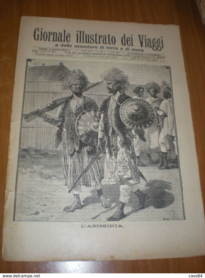 GIORNALE ILLUSTRATO DEI VIAGGI N. 367 - 1903  L'ABISSINIA - MEDITERRANEO NIZZA - Altri & Non Classificati