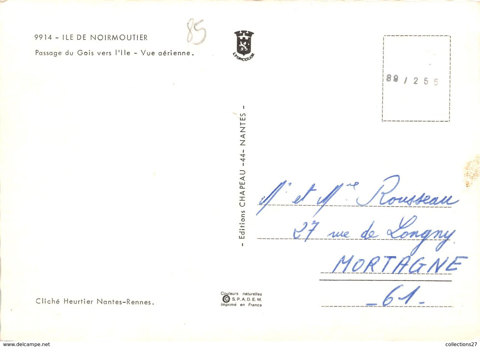 85-MOIRMOUTIER- L'ILE PASSAGE DU GOIS VERS L'ILE VUE AERIENNE - Noirmoutier