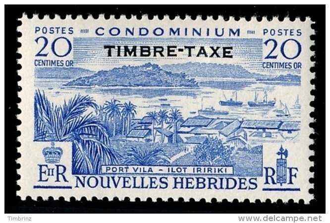 NOUVELLES HEBRIDES 1957 - Yv. Taxe 38 * - Port Vila 20c ; TIMBRE-TAXE  ..Réf.AFA23040 - Timbres-taxe