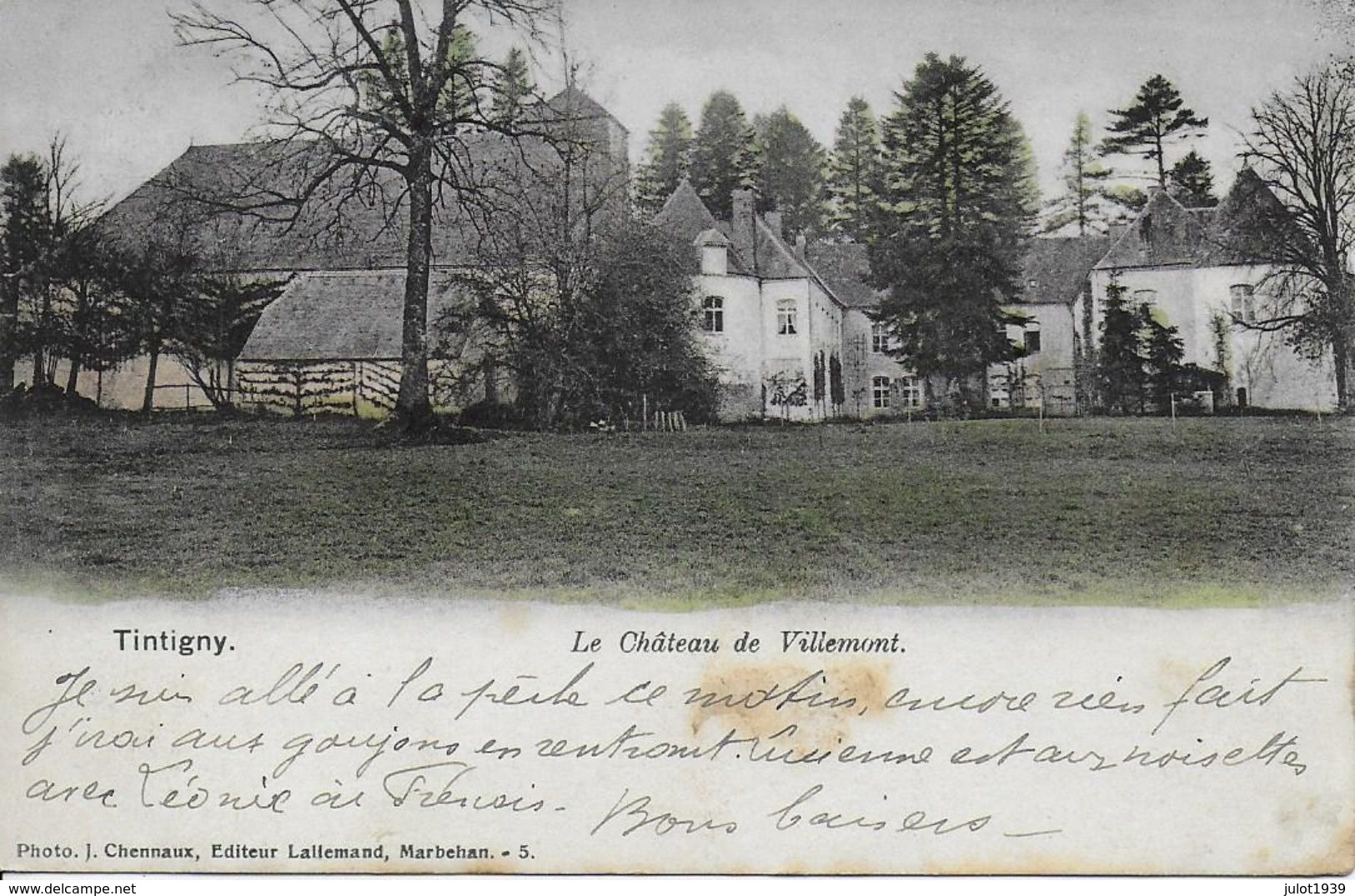 TINTIGNY ..-- Château De VILLEMONT . Vers PARIS . Voir Verso . - Tintigny