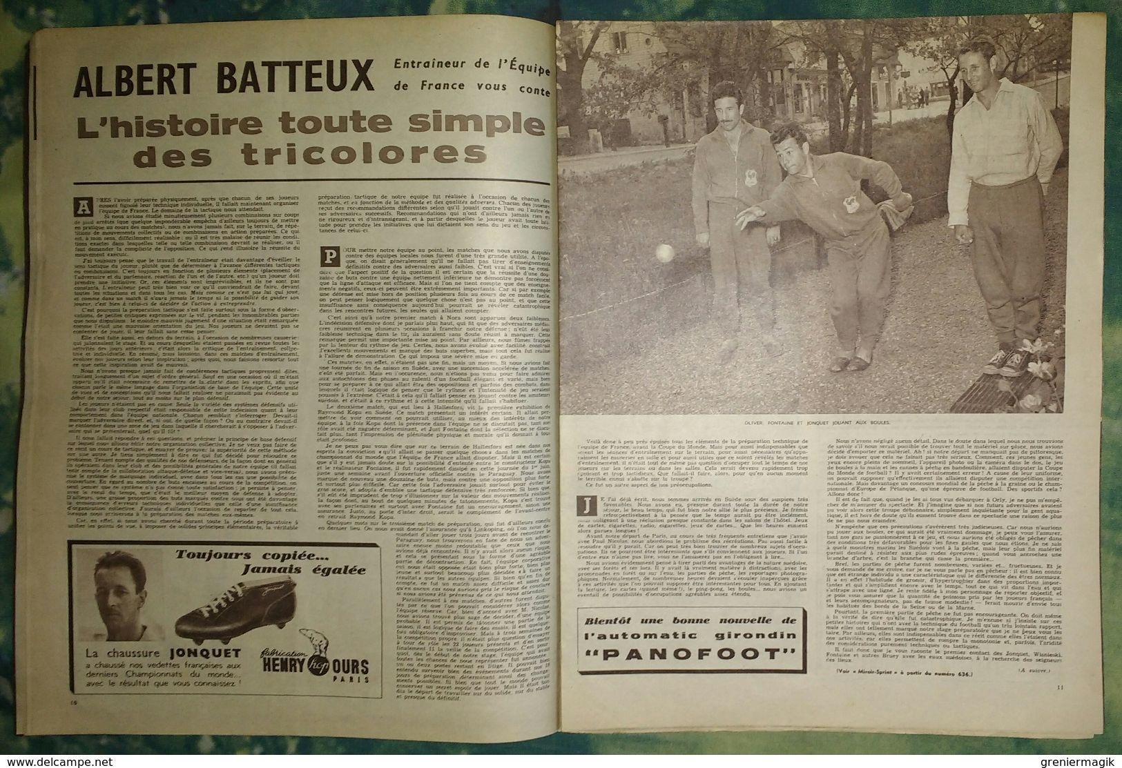 Miroir Sprint 638 25/08/1958 Football - Athlétisme Mimoun - Boxe Floyd Patterson-Roy Harris - Rugby Afrique Du Sud - Sport