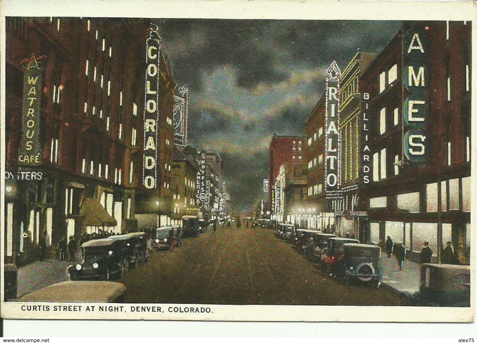 DENVER - Curtis Street At Night, Colorado -- - Denver