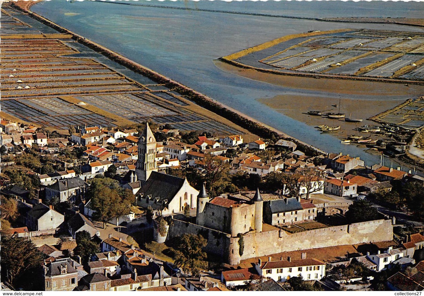 85-ILE DE NOIRMOUTIER- LE CHATEAU L'EGLISE ET LES MAIRAIS SALANTS - Ile De Noirmoutier
