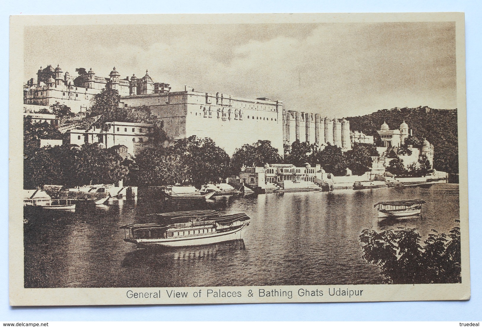 General View Of Palaces & Bathing Ghats, Udaipur, Rajasthan, India - India