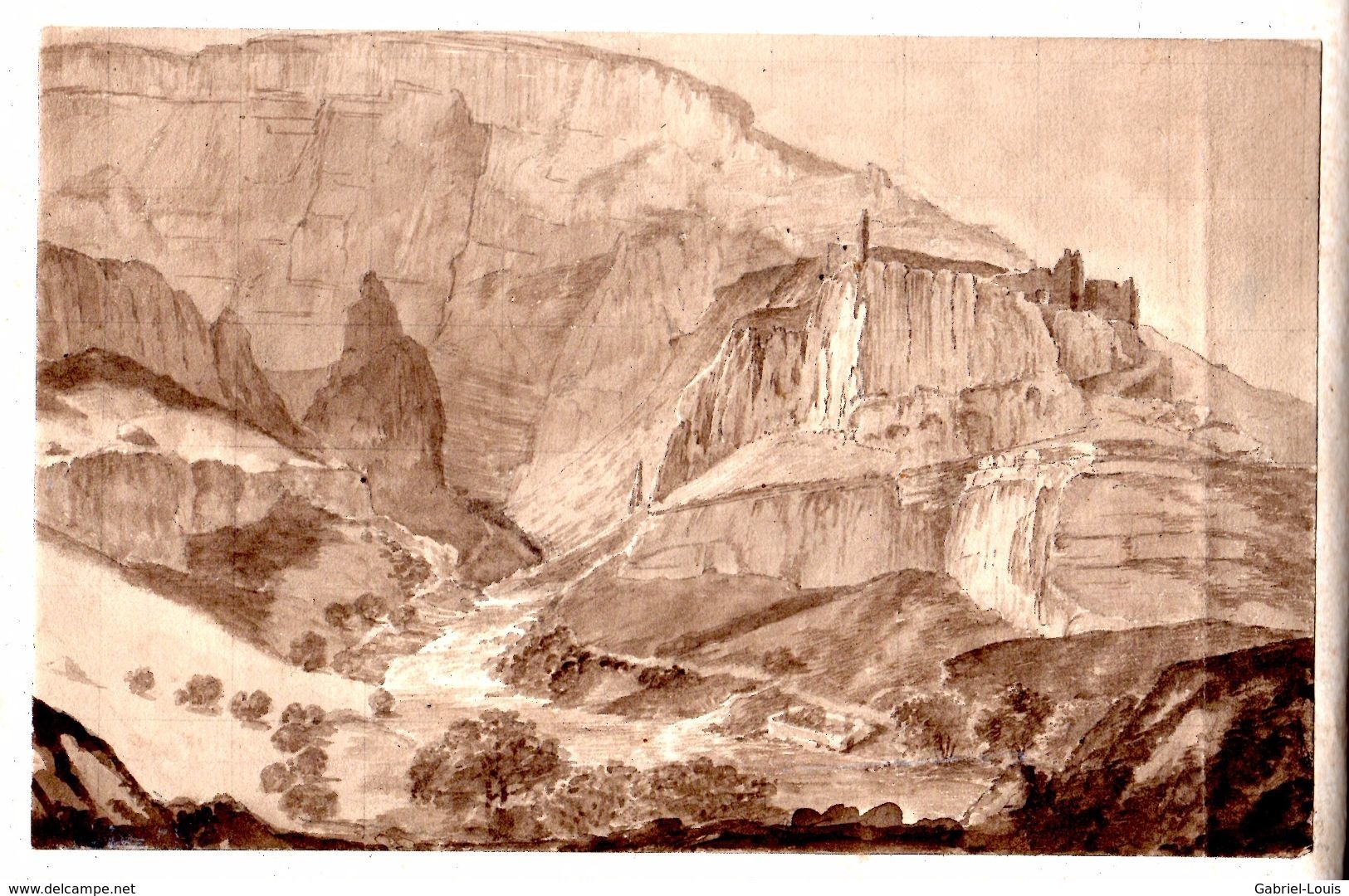 Carnet De Croquis 1831 -1835 - Emilien Frossard - Région Avignon Et Clermont-Ferrand - 25 Dessins Et Aquarelles Les Baux - Dessins