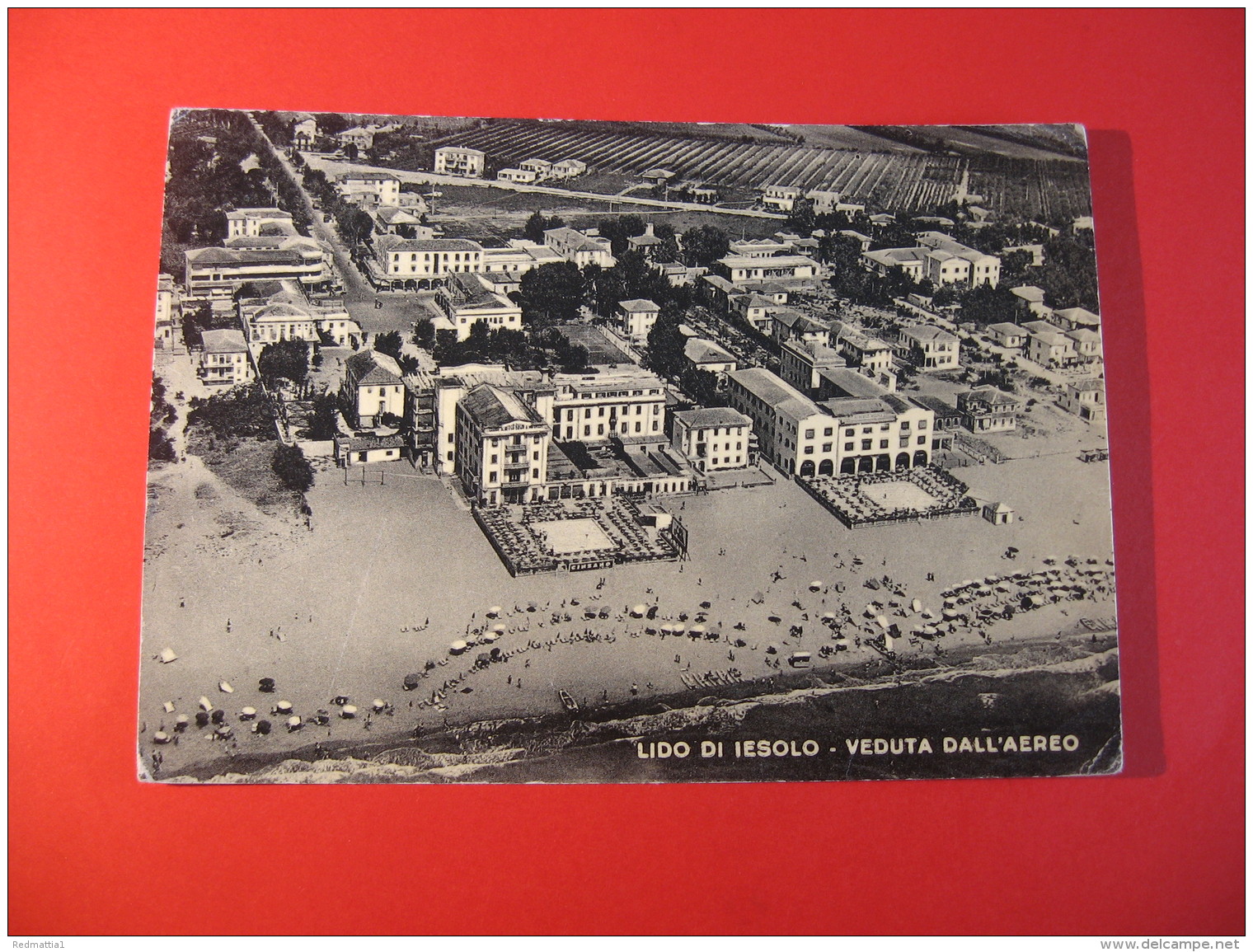 CARTOLINA   LIDO DI IESOLO  VEDUTA DALL AEREO     ANIMATA    D - 3872 - Venezia