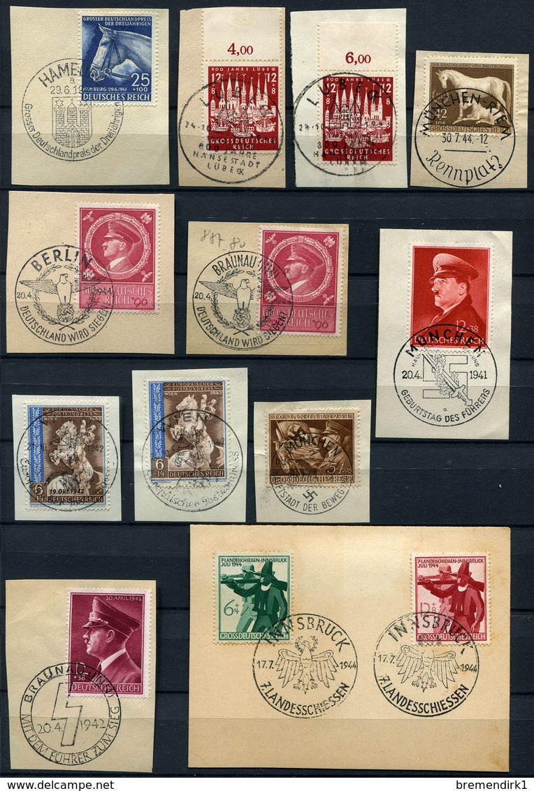 40518) DEUTSCHES REICH - Lot Sonderstempel - Sammlungen (ohne Album)