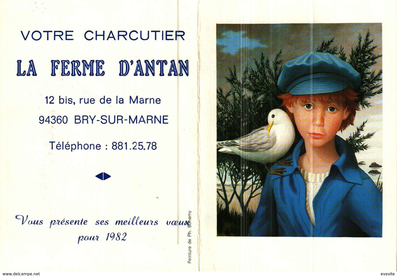 Petit Calendrier De Poche -   1982      L'enfant Et La Colombe  Peinture - Tamaño Pequeño : 1981-90