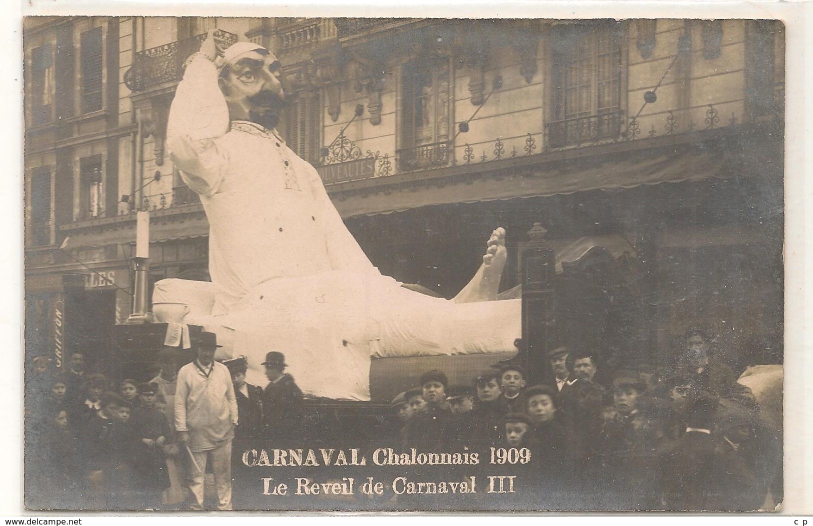 Chalon Sur Saone - Carnaval - 1909  - Le Réveil De Carnaval III  - Boulevard Republique -  Rare -  CPA° - Chalon Sur Saone