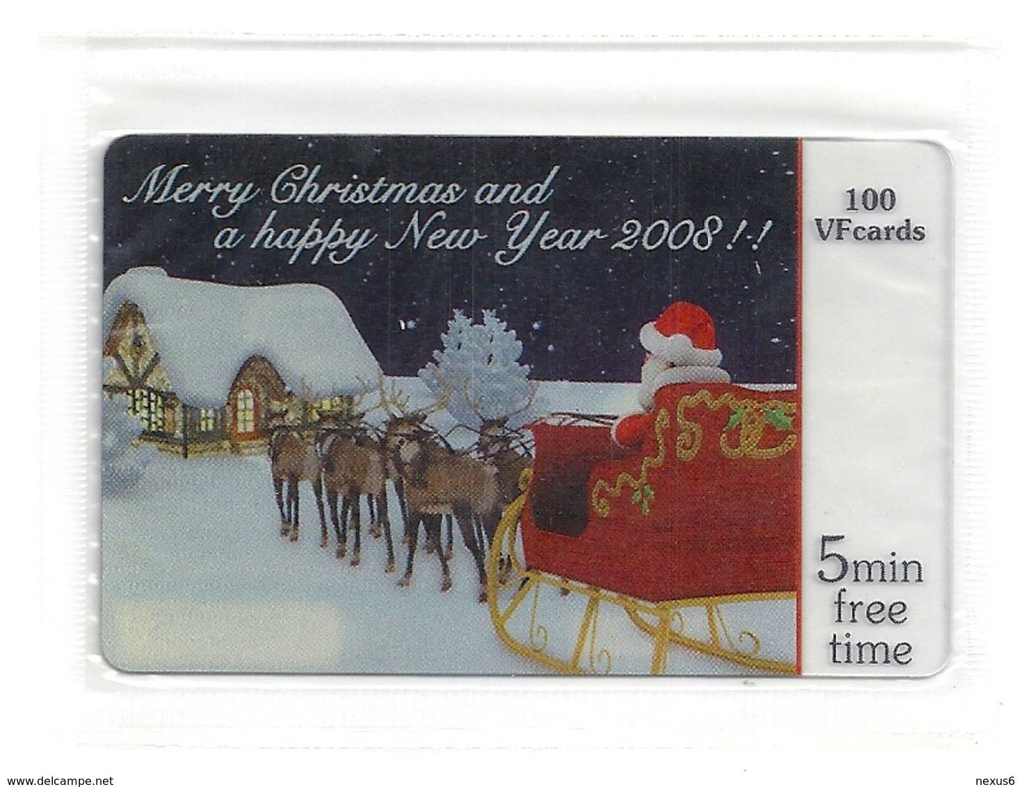 Greece - Amimex-VF Promotion - Merry Christmas (Transparent Issue) Prepaids - 100ex (countable With No#), NSB - Greece