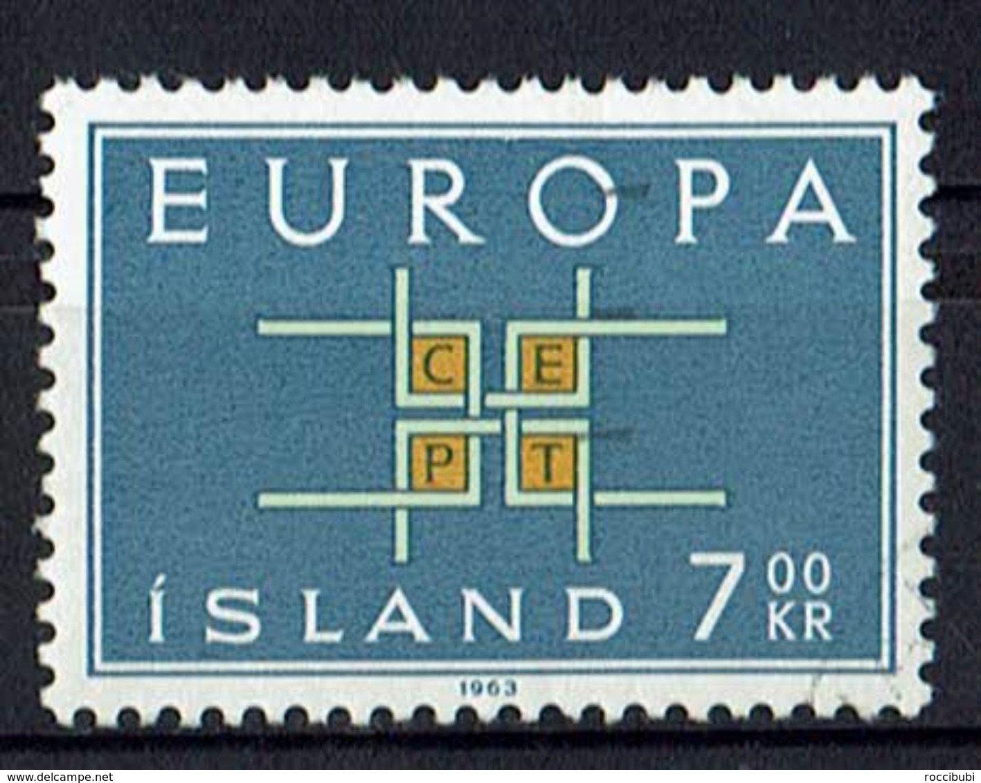 Island 1963 // 374 O Europa - Gebraucht