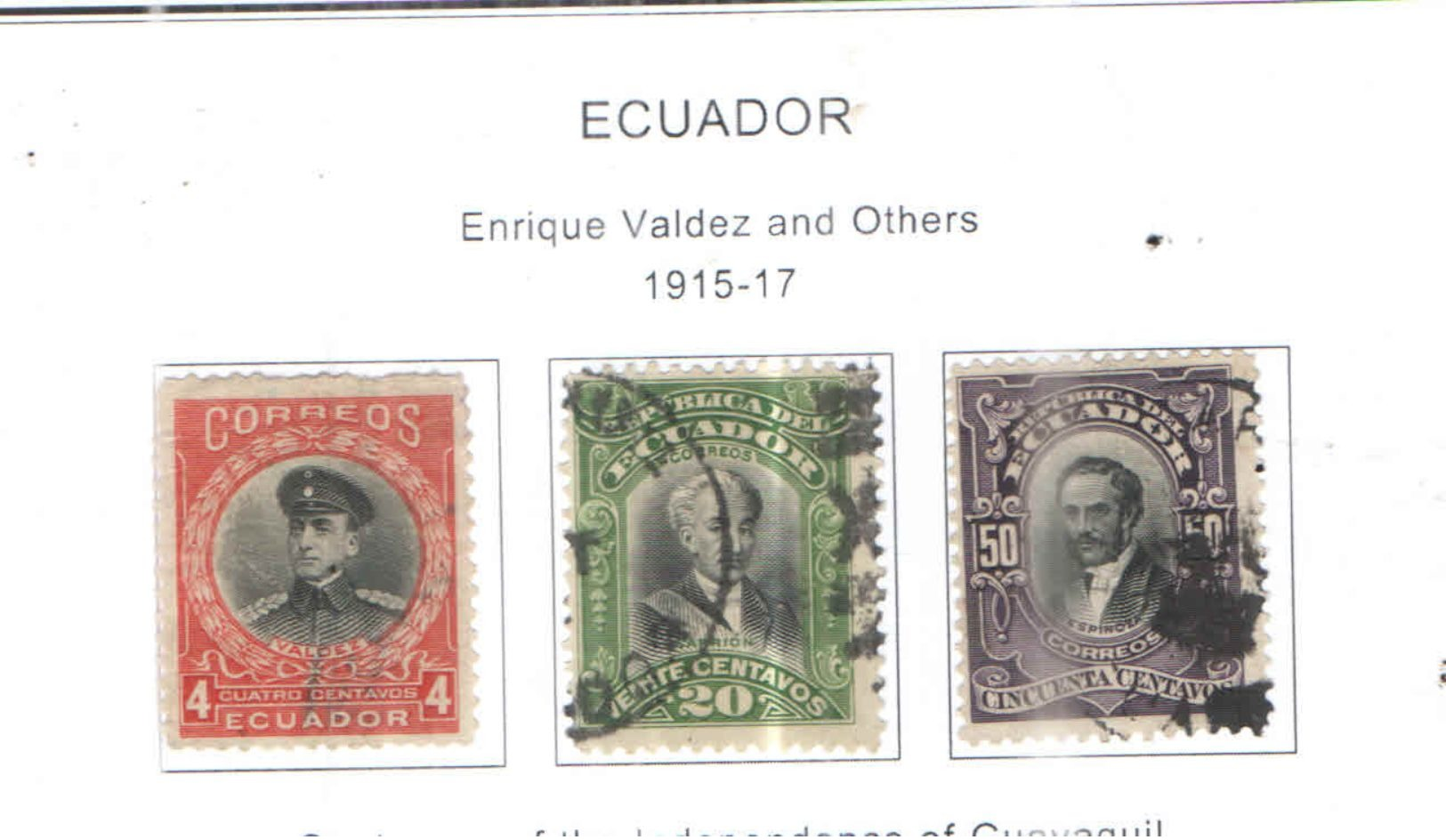 Ecuador PO 1915/17 Valdez Scott.220/222 See Scans On Scott.Page - Ecuador