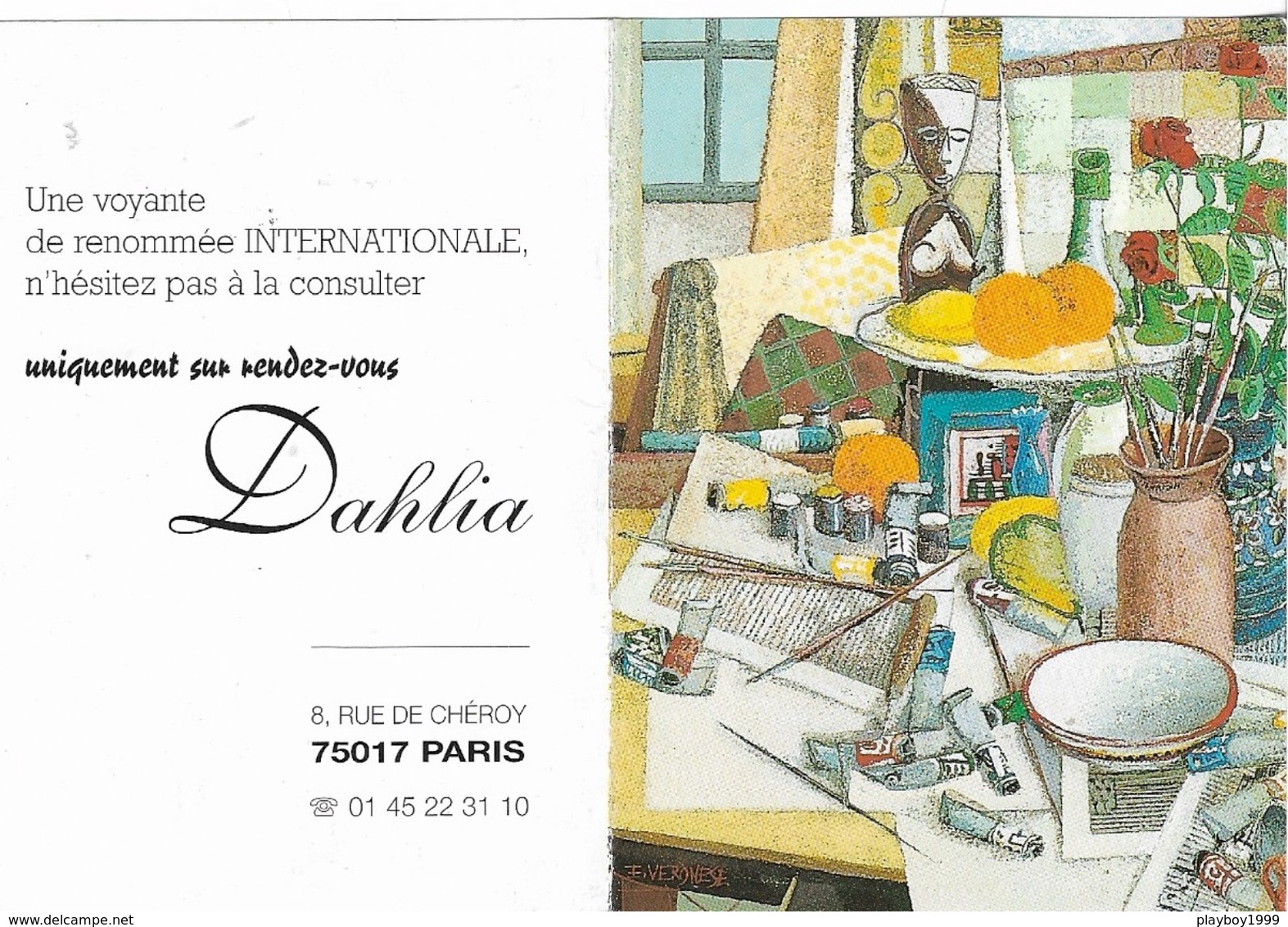 Vieux Papiers- Petits Calendriers De Poche -Une Voyante Dahlia 75 PARIS_ Voir Scan- Recto,Verso - - Petit Format : 1981-90