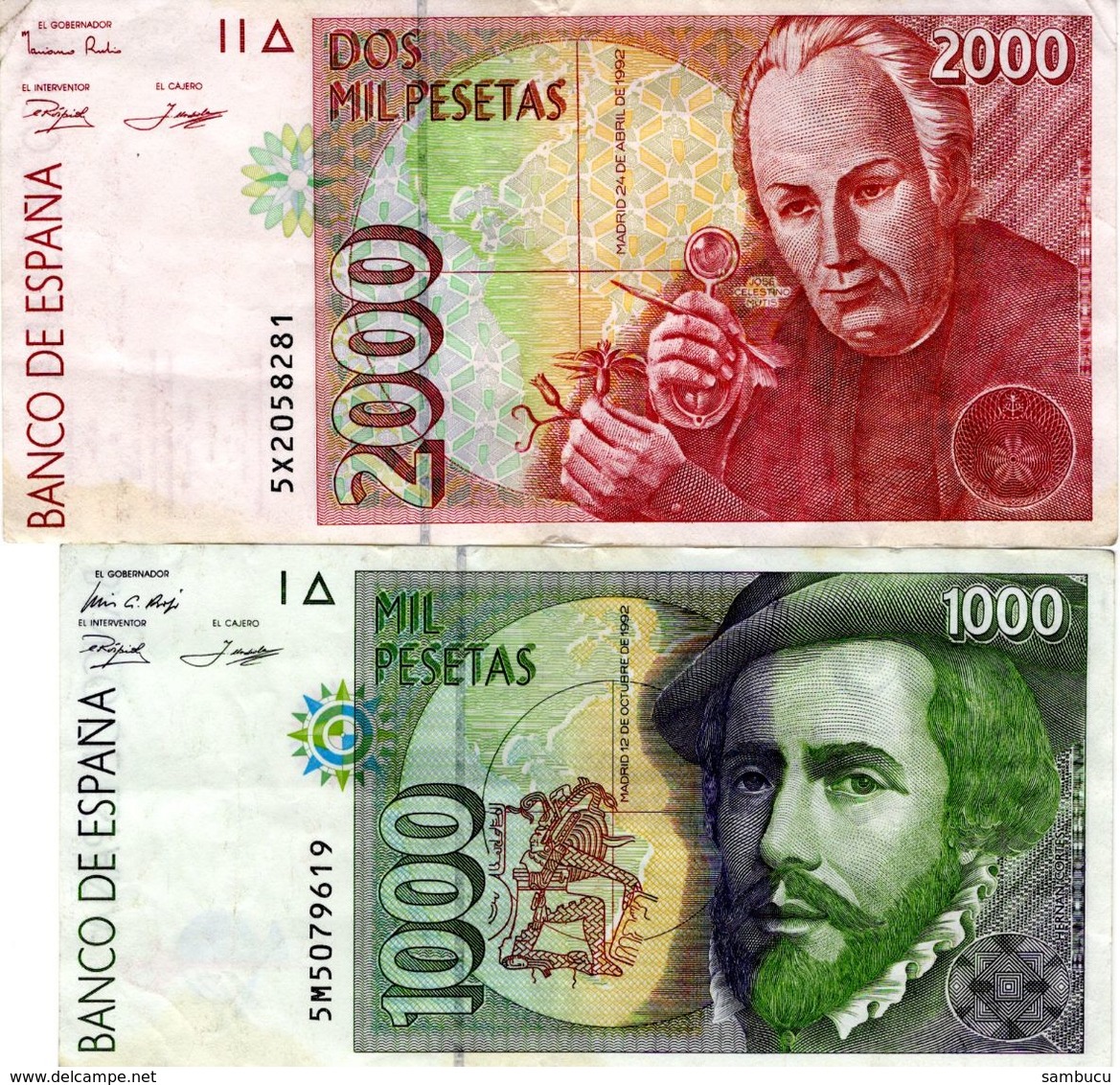 1000 + 2000 Spanische Pesetas - [ 4] 1975-… : Juan Carlos I