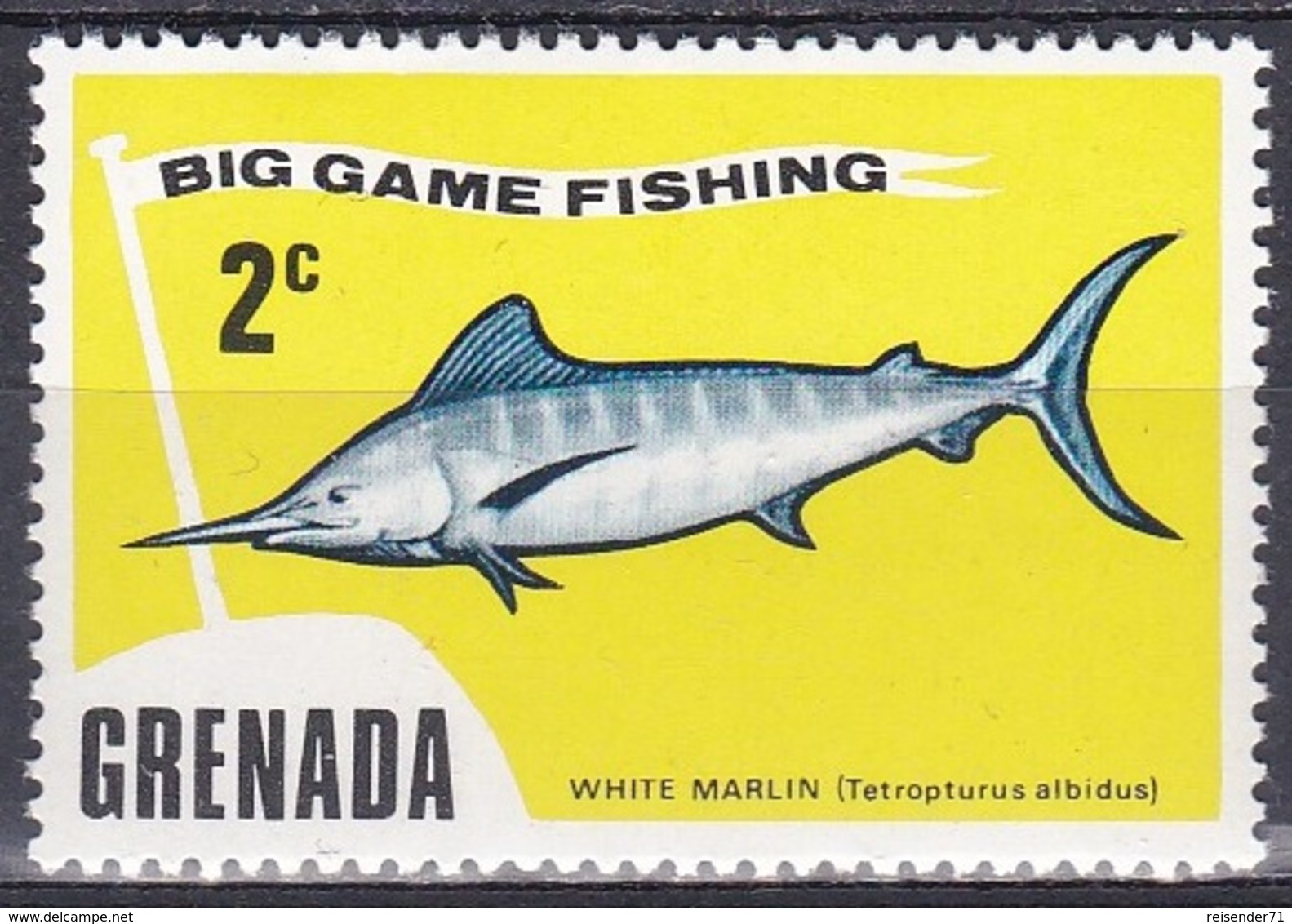 Grenada 1975 Tiere Fauna Animals Fische Fish Pescis Wahoo, Mi. 632 ** - Grenada (1974-...)