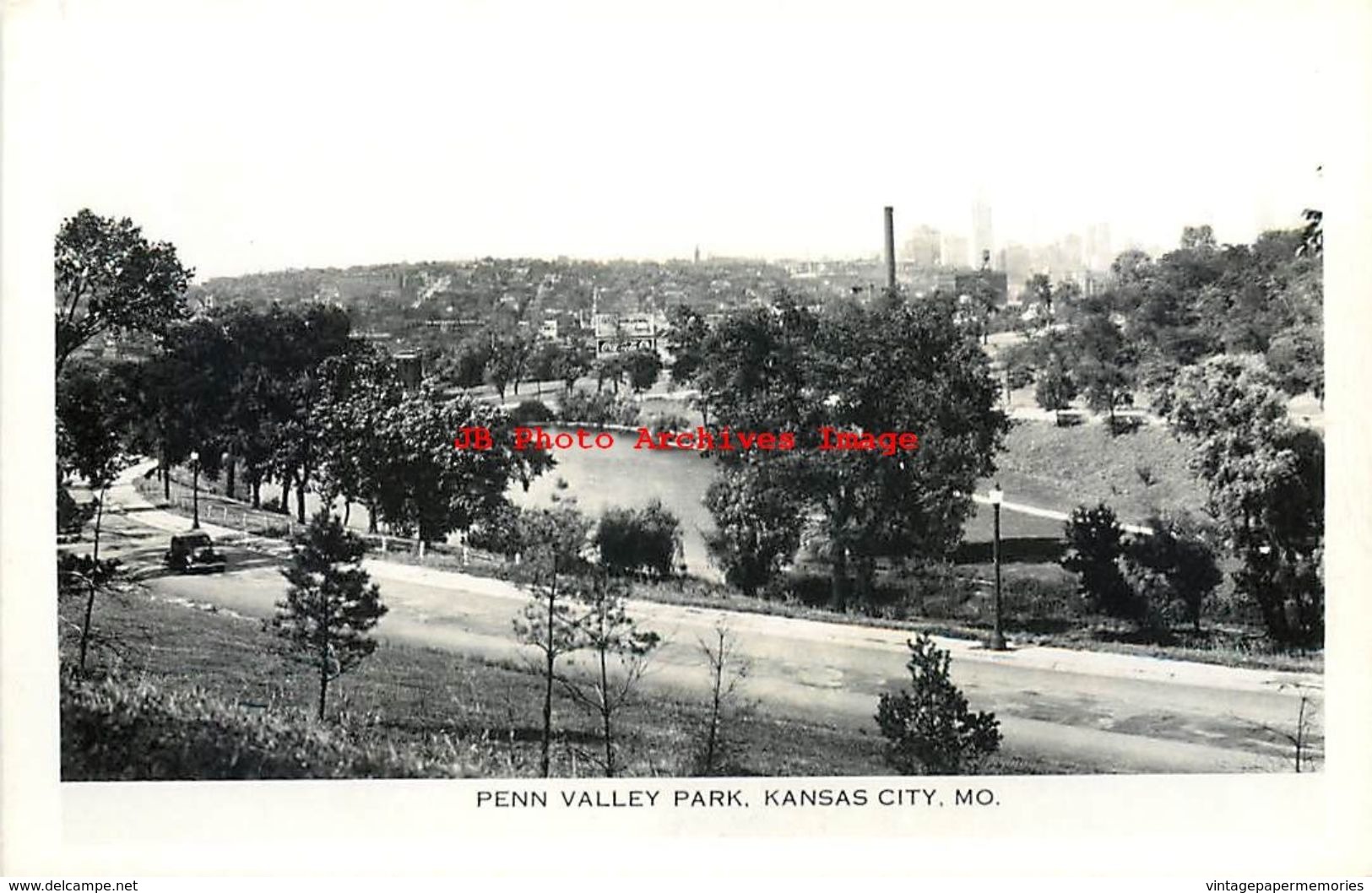 278369-Missouri, Kansas City, RPPC, Penn Valley Park, Panorama View, Photo - Kansas City – Missouri